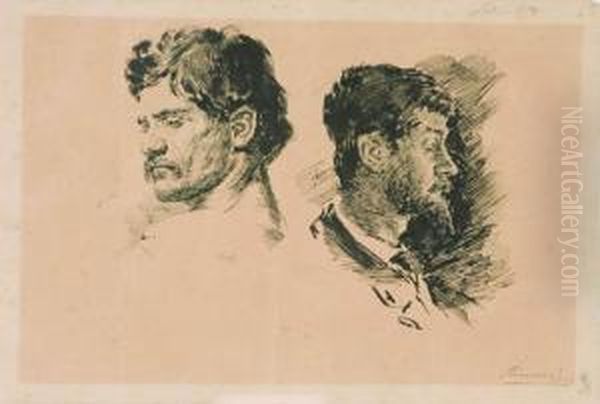 Studio Di Teste (recto E Verso) - view 1