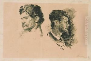 Studio Di Teste (recto E Verso) by Antonio Piccinni