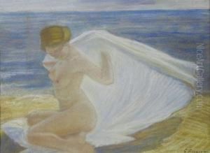 Nudo Sulla Spiaggia by Gino Piccioni