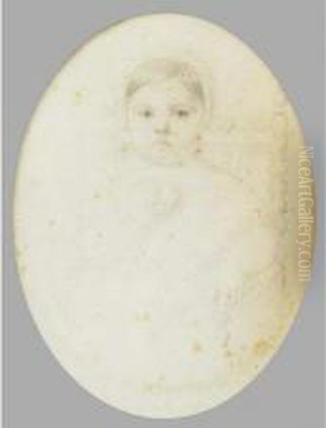 Portrait De Mademoiselle Delmas Dessinovale - view 1