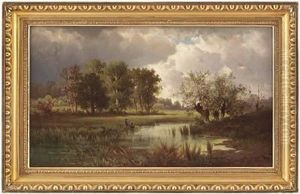 Aulandschaft Mit Fischer