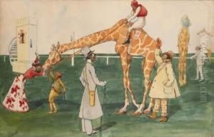 La Course De Girafes by Rudolf Pick
