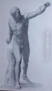 Greek Figure Of Ares by Rederick Richard Pickersgill