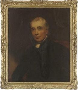 Portrait Of The Reverend Isaac Donnithorn Of Hereford, Half-length, In A Black Coat And White Stock by Henry William Pickersgill