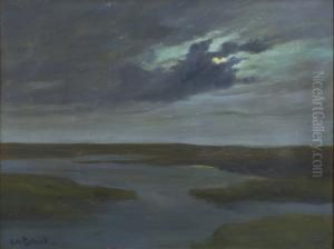Marsh Landscape. Signed Lower Left G.w. Picknell. by George W. Picknell