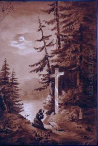 "orando En El Bosque" by Manuel Picolo Y Lopez