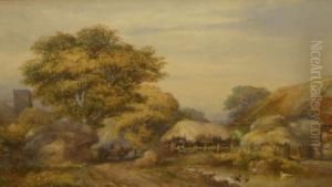 Rustic Farming Scene by Henry Clarke Pidgeon