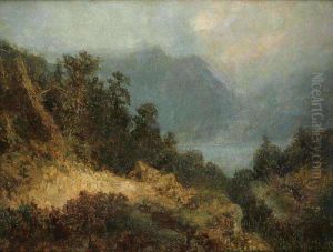 Amountain Landscape With A Lake by Charlotte Piepenhagenova