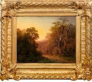 Abendlich Gestimmte Waldlandschaft Mit Figurenstaffage by Louisa Piepenhagenova