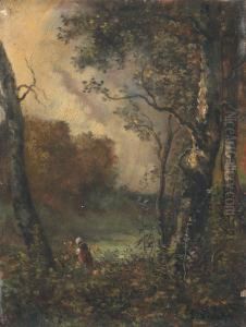 Jeune Fille Dans Un Sous Bois Jeune Fille Dans Un Sous Bois