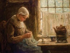 Mending In The Sunlight by Evert Pieters