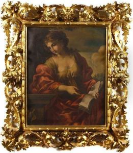 The Samian Sibyl In An Ornate Frame by Pietro Da Cortona (Barrettini)