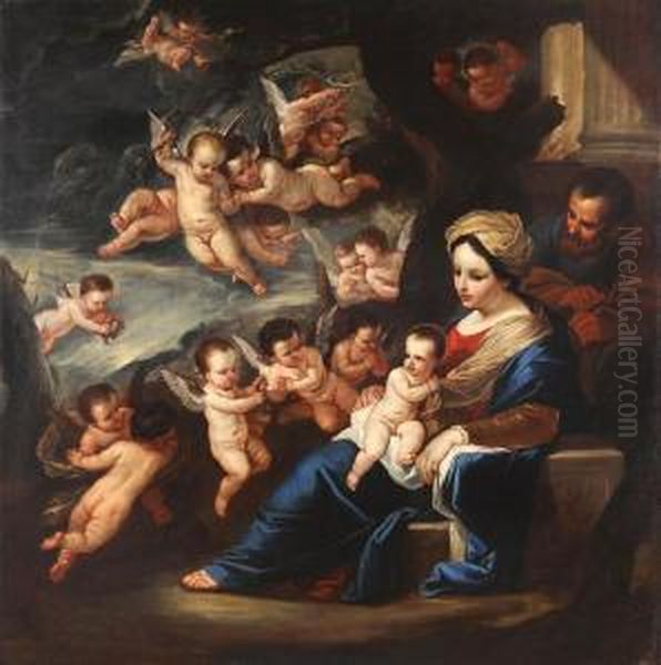 Sacra Famiglia Con Cherubini - view 1