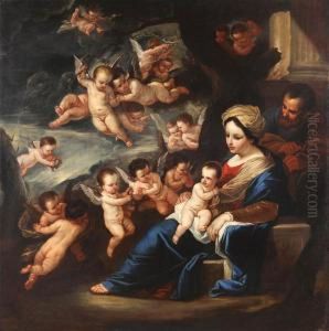 Sacra Famiglia Con Cherubini