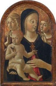 Madonna Col Bambino E Due Angeli