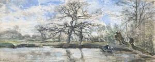 Barque Sur Une Piece D'eau - view 1