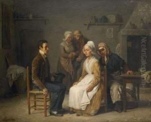 La Premiere Entrevue by Edme Jean Pigal