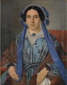 Portrait Of Konstantina Pisporikou by Francesco Pige