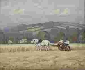 Scene De Moisson by Maurice Pigeon