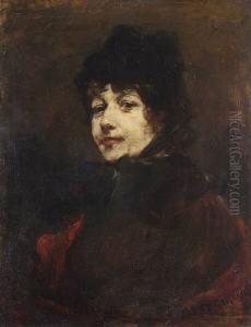 Bildnis Einer Frau Mit Dunklem
Hutchen by Bruno Piglhein