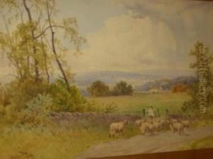 Hatcliffe Wood Road, And Abbey Lane, Signed Pair, Inscribed Verso, 13 1/2 by Charles Pigott