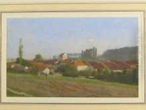 Village Scene by Rodolphe Piguet