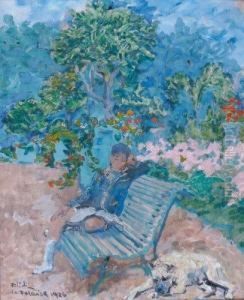 Au Jardin. by Leopold Pilichowski