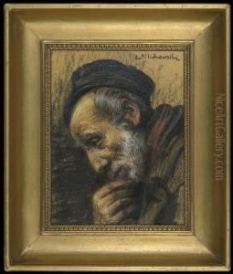 Portrait Of An Old Jew by Leopold Pilichowski
