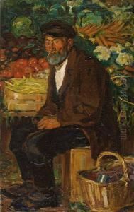 Mezczyzna Przy Straganie by Gustaw Pillati