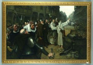 L'accueil A Orleans, Par Le Clerge Ligueur Et Par Le Corps Deville, De Charles De Lorraine by Charles Henri Pille