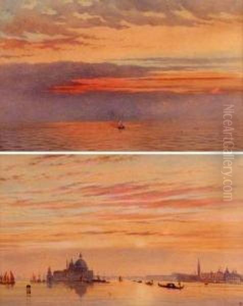 Venetian Waterways At Sunset - view 1