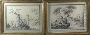 Paysage Aux Pecheurs by Jean-Baptiste Pillement