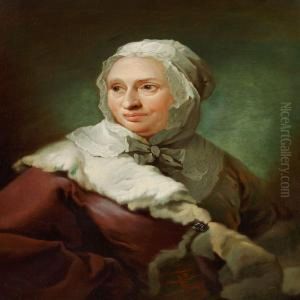 Portrait Of Elisabethmarie D'abbestee by Carl Gustav Pilo
