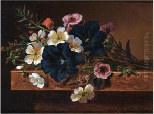 Flowers On A Ledge by Agathe Pilon