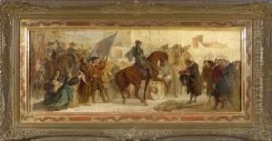 Einzug Des Herzogs Maximilian I. In Prag Nach Dem Sieg Auf Dem Weisen Berg 1620 by Ferdinand II Piloty