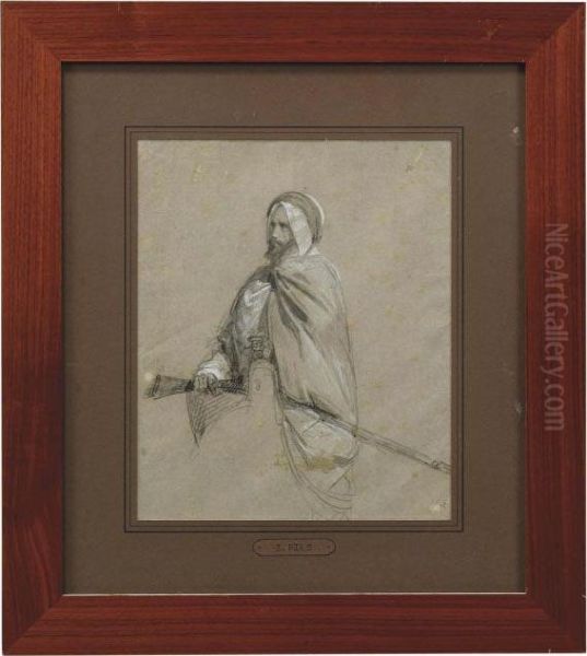 Study Of A Man In Arab Dress - view 1