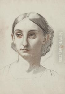 Head Of A Woman by Isidore Alexandre Augustin Pils