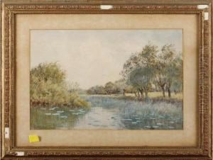 River Landscape by Wilmot Clifford Pilsbury