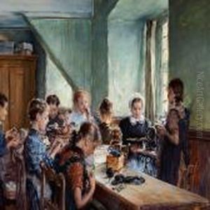 Sewing Hour by Otto Piltz