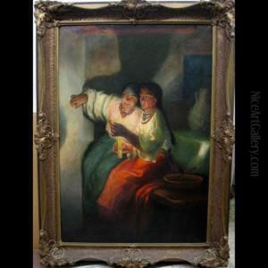 Two Girls In Candlelight