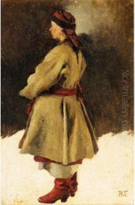 Study Of A Young Woman by Nikolai Karnilovitch Pimonenko