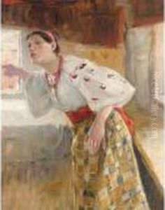 Ukrainian Peasant Woman by Nikolai Karnilovitch Pimonenko
