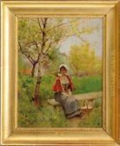 Pause Pendant La Cueillette by Auguste Emile Pinchart