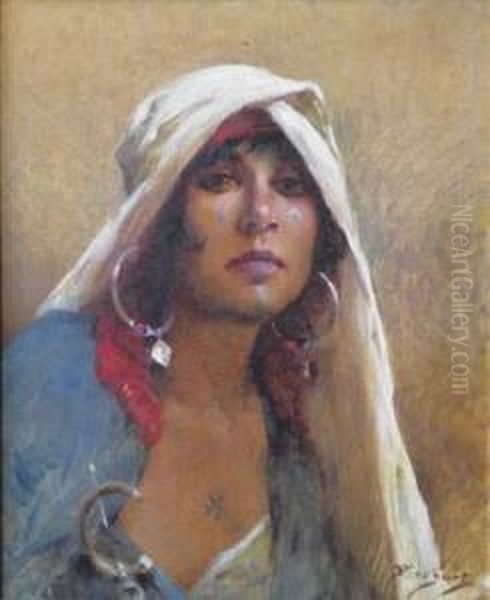 Portrait De La Femme De L'artiste En Bedouine. - view 1