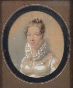 Portrait De L'imperatrice Elizabeth De Russie. by Jean Antoine Pinchon