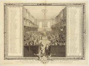 A View Of The House Of Commons In The Session Of 1741-2 by John Pine