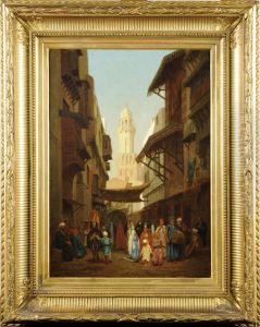 Ville Orientale Animee by Louis-Emile Pinel De Grandchamp