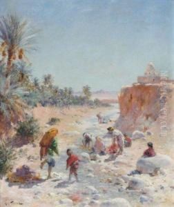 La Riviere Dans L'oued by Gustave Nicolas Pinel