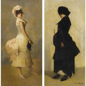 Elegant Ladies: A Pair by Gustave Nicolas Pinel