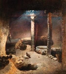 Le Puit, Effet De Lumiere by Gustave Nicolas Pinel